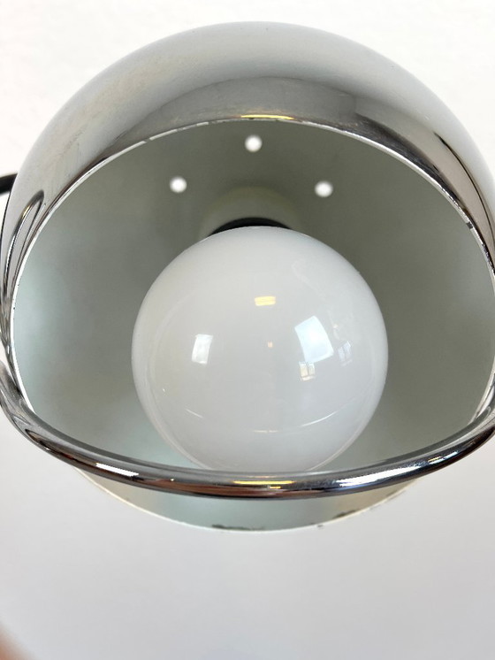 Image 1 of Space Age floor lamp, chrome, 2-light, globe spotlights