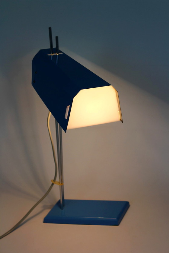 Image 1 of Blaue Tischlampe von Josef Hurka für Lidokov, 1970er Jahre