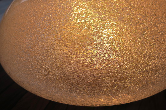 Image 1 of Italiaanse koepel plafondlamp of wandlamp in mat Murano Mazzega glas, 1960