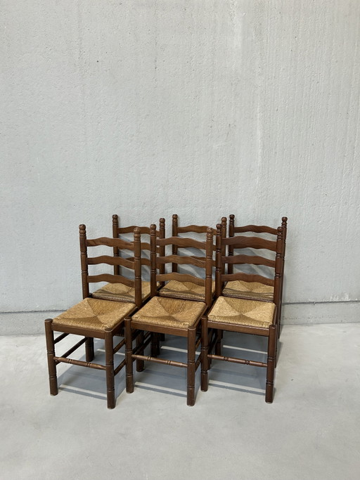 French Provencal – eetkamerstoelen, Rattan, Wood (photo 2 of 7)