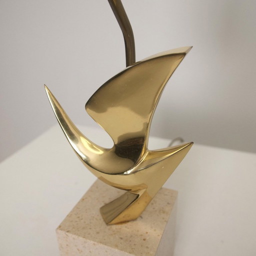 Lussuosa lampada da tavolo vintage scultorea francese di Philippe Jean