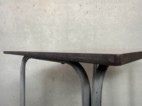 Image 1 of Vintage industrial school tables - steel and composite