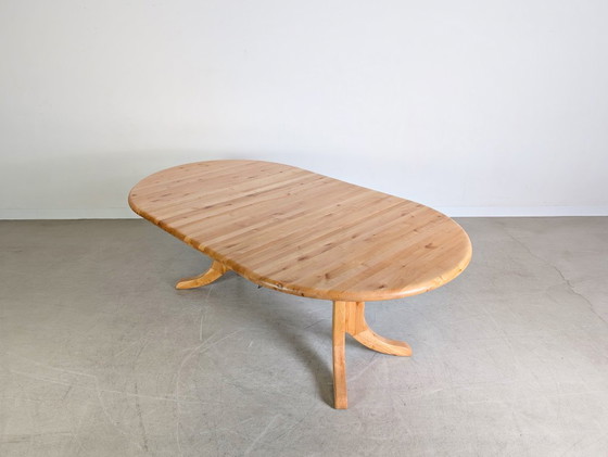 Image 1 of Rainer Daumiller Esstisch Kiefer Midcentury Design ausziehbar III