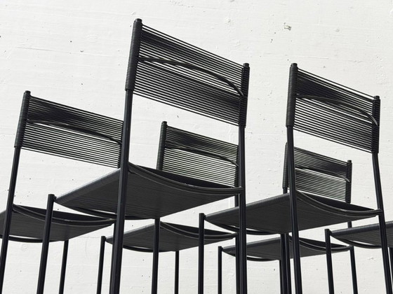 Image 1 of Set di 6 sedie Spaghetti di G. Belotti per Alias, Italia, anni '80