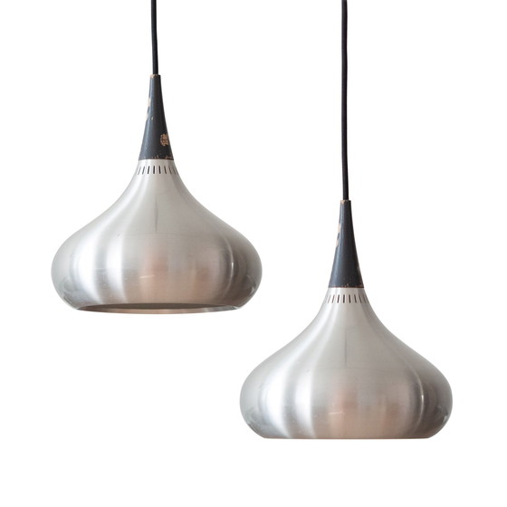 Image 1 of Paire de 2 lampes suspendues vintage danoises Orient by Jo Hammerborg, Fog og Morup, 1963