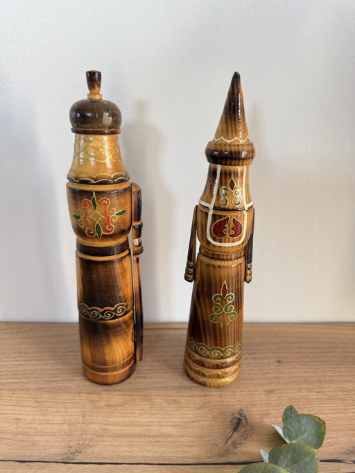 Set van 2 vintage Aziatische beeldjes