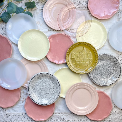 Individual Petite Colorful Vintage Plate