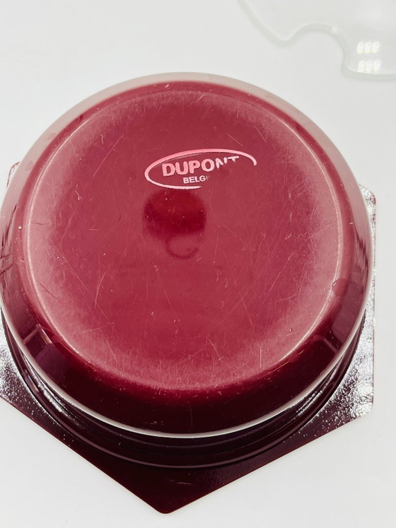 Image 1 of Set of 8 vintage Dupont Belgium hexagonal pots