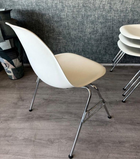 Image 1 of 6x Vitra Eames Plastic Side Chairs RE DSS, entworfen von Charles & Ray Eames für Vitra