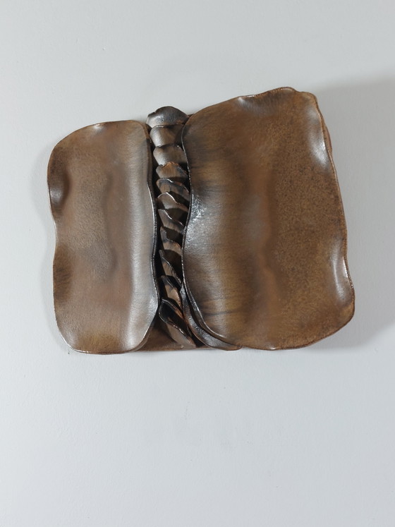 Image 1 of Scultura murale in ceramica realizzata a mano anni '80, artista ceramico