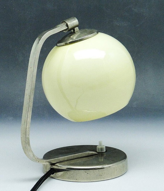 Mid-Century Glass and Metal Bedside Lamp, 1950s – Table lamps (photo 4 of 10)