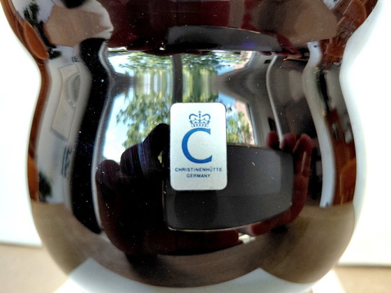 Vintage Christinenhütte Bubble Vase - Black/Blue 1980s – Glass (photo 3 of 11)