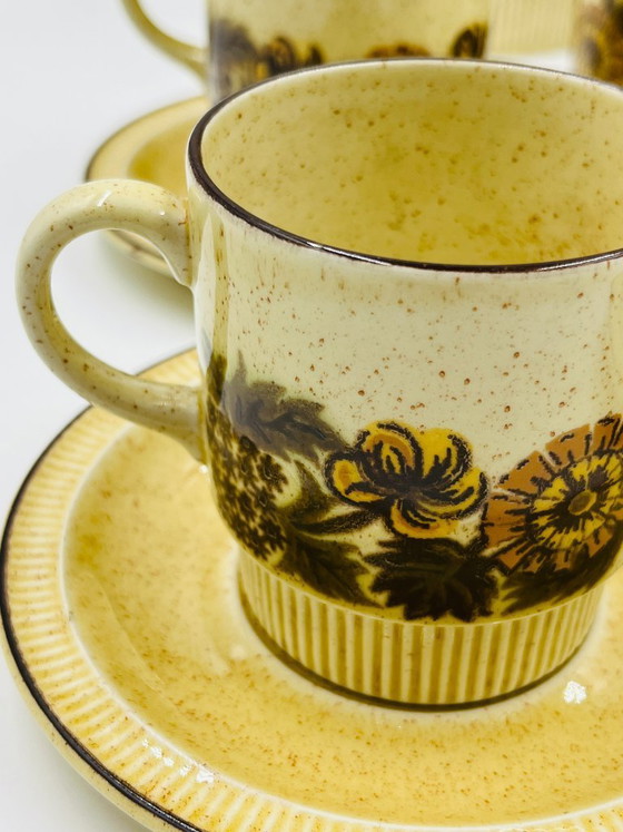 Image 1 of Poole Pottery Thistlewood koffieservies voor 4 personen