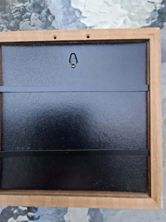 Image 1 of Gerahmte antike Kupferschablone der Buchstaben LW.