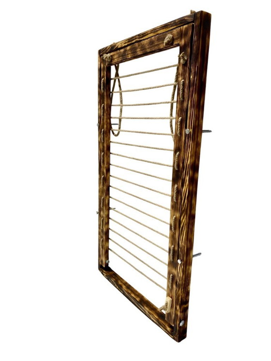 Image 1 of Stendibiancheria artigianale, stendibiancheria pieghevole, portabiancheria - Rustico