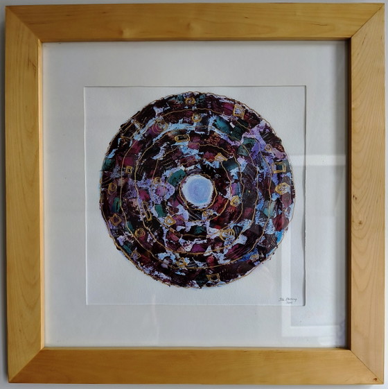 Wunderschönes Diptychon von Ilse Blesing (2002) – Mixed Media in Birkenholzrahmen – Gemälde & Zeichnungen (photo 2 of 10)