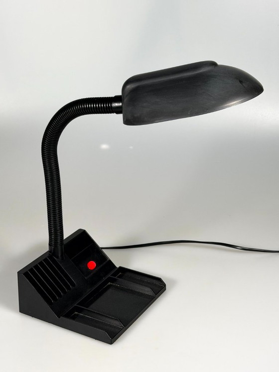60er 70er Jahre Tischlampe Schwanenhals Adjustable Space Age Metall & Kunststoff – Tischlampen, Plastic (photo 5 of 11)