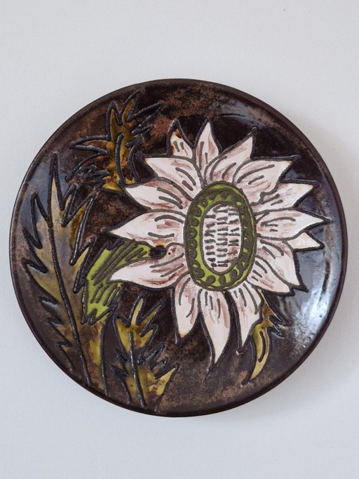 Piatto da parete.Decorazione floreale.Ruscha.Germania