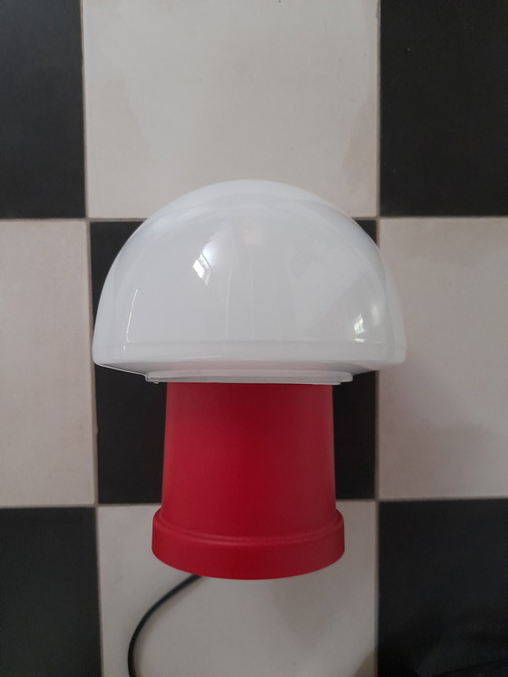 Image 1 of Red mushroom space age lamp
