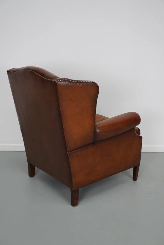 Image 1 of Vintage Nederlandse cognackleurige leren clubfauteuil