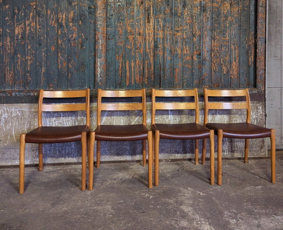 Image 1 of 4x model 84 dining chairs -Moller Denmark 