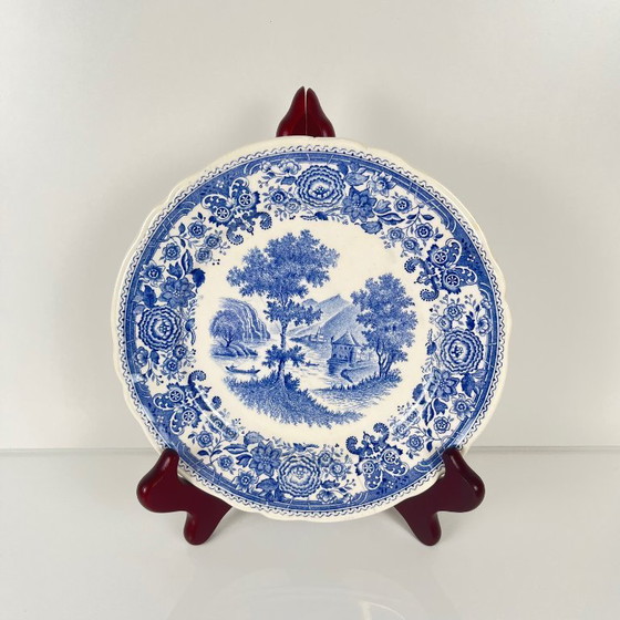 Image 1 of Set of 2 Villeroy & Boch "Burgenland" dessert plates, blue