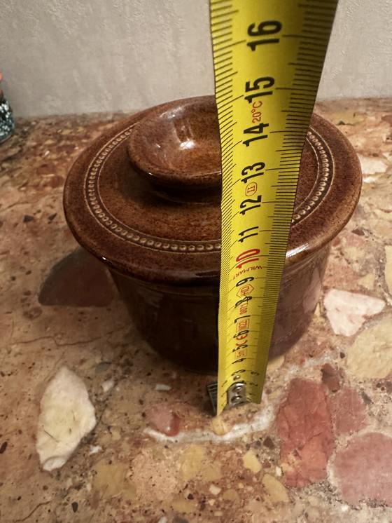 Image 1 of Ceramica d'epoca in gres di Berry, prodotta in Francia, per burriere d'acqua. Gres d'epoca.