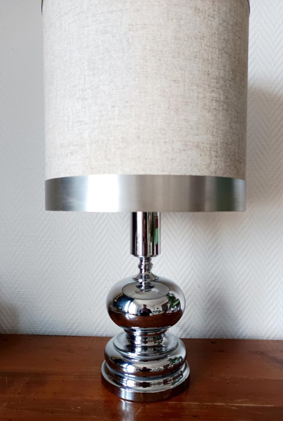 Image 1 of Lampe chrome vintage 1970 