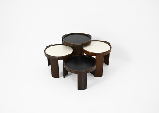 Mesas nido modelo 780 de Gianfranco Frattini para Cassina, década de 1960, juego de 4