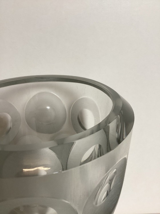 Image 1 of Vase with cut lenses - hand-signed