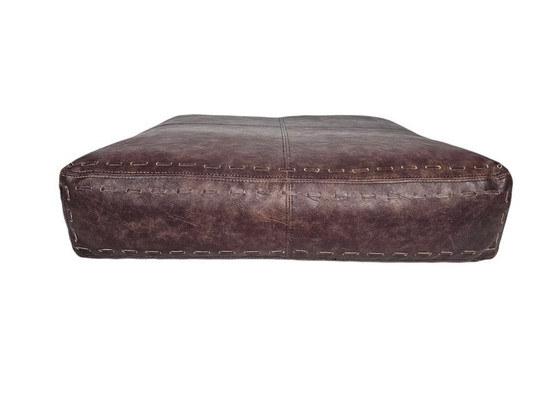 Image 1 of Ottoman - Hocker - Poef -Loungkussen -  de Sede stijl - leer - 90's