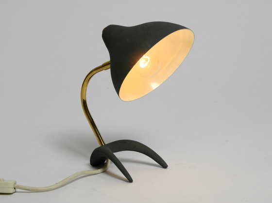 Image 1 of Prachtige kleine Mid Century Moderne Kraaienvoet Tafellamp van Karl Heinz Kinsky voor Cosack