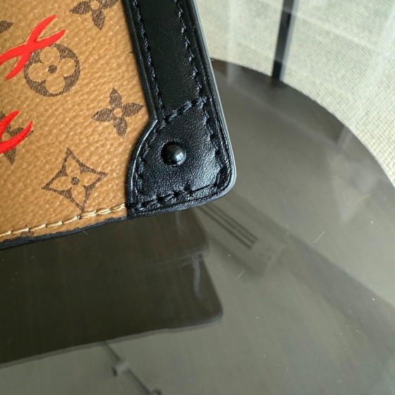 Image 1 of LOUIS VUITTON TRUNK CLUTCH - MONOGRAM CANVAS REVERSE BROWN GOLD HARDWARE