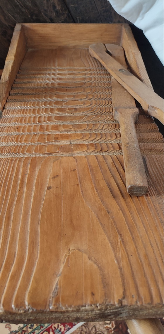 Bañera de madera antigua y juego completo de lavandería. – Cuvier ancien en bois et son ensemble de buanderie (photo 6 of 15)
