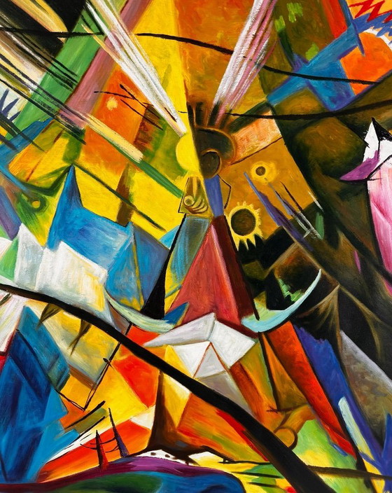 Image 1 of Franz Marc - Tyrol - Hand-painted - Oil on canvas (rolled up)