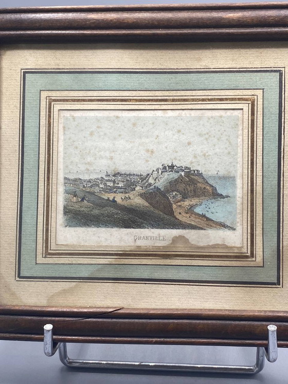 Antique Engraving Granville - View of the Fortified City – Decorative Objects, Paper (photo 2 of 5)