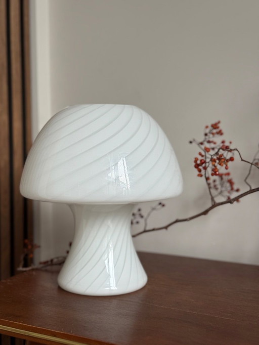Vintage mushroom table lamp - Murano glass - 1970s