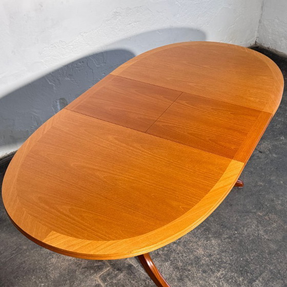 Image 1 of Parker Knoll Oval Extendable Teak Dining Table, 1960s