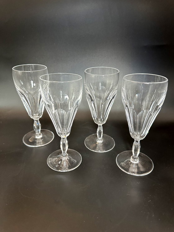 Image 1 of 4 verres à champagne en cristal au plomb Thomas Webb