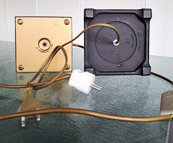 Image 1 of Lampada da tavolo a colonna in ottone