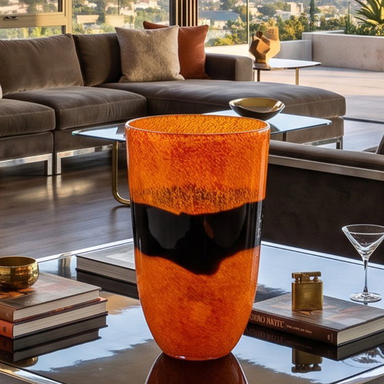 Erstaunliche Vase aus den 1970er Jahren von Ca' dei Vetrai aus Murano-Glas. Hergestellt in Italien (photo 3 of 11)