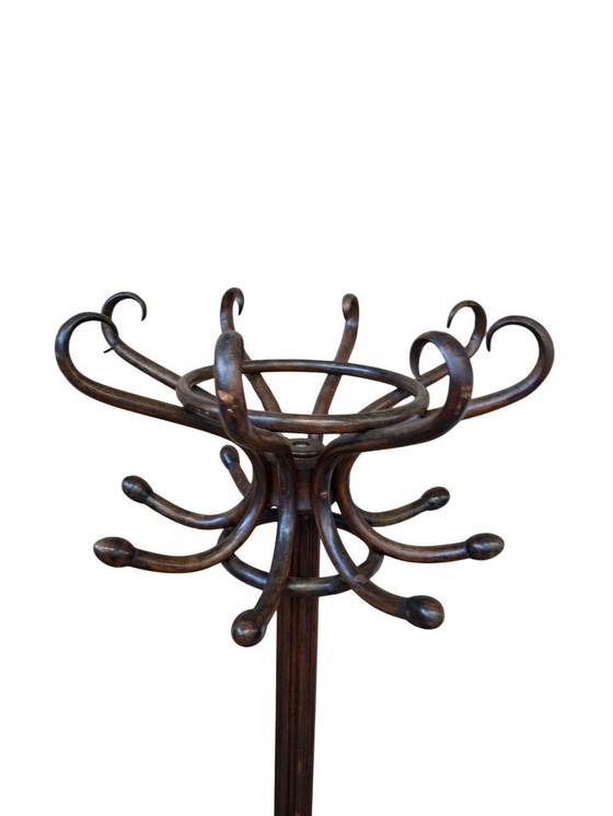 Image 1 of Porte-manteau colonne élégant de style Thonet
