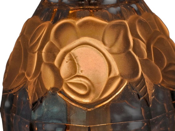 Image 1 of Vintage - crystal - cut glass - floral motif - table lamp - 90s