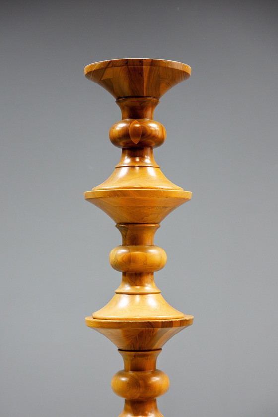 Image 1 of Eames walnut stools, A, B