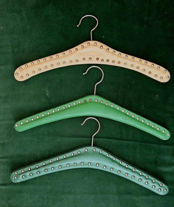 Image 1 of Leatherette hangers from the 60s/70s