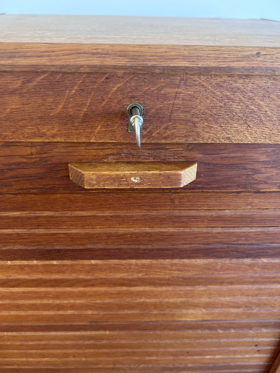 Image 1 of Vintage filing/rolling door cabinet