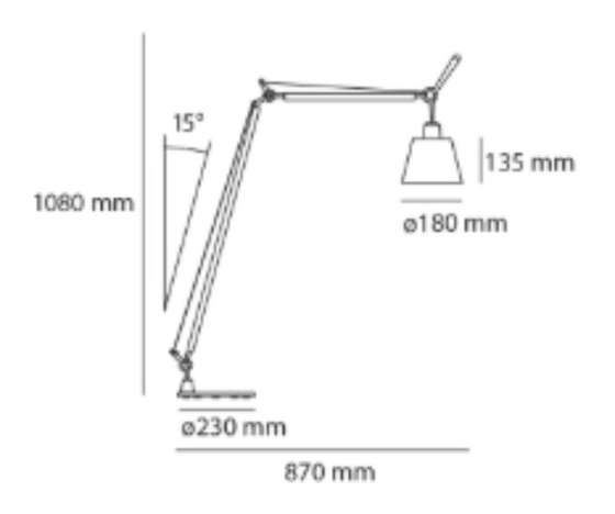 Image 1 of 1x Artemide Tolomeo Tischleuchte