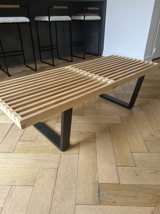 Nelson bank van Vitra - 122 cm – kuipstoelen, Wood