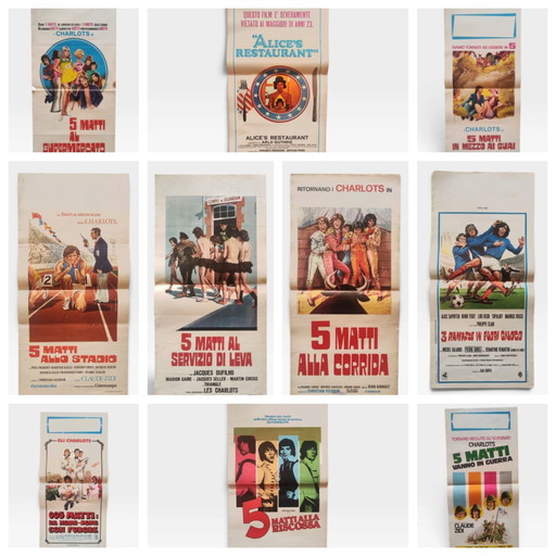 10 x Affiches Italiennes / Affiches de Cinéma Vintage