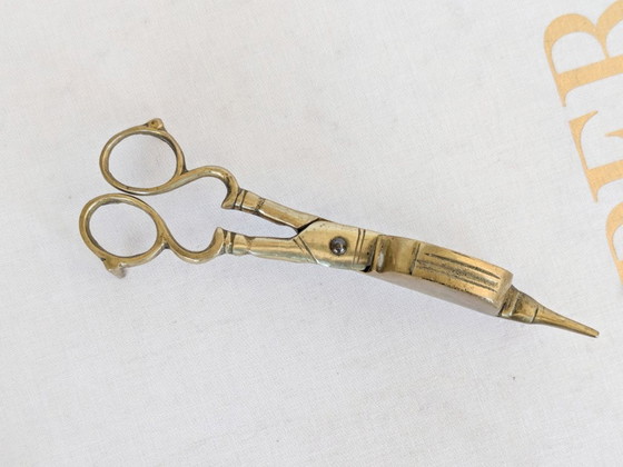 Spegnicandele vintage in ottone a forma di forbici – Oggetti decorativi, Brass (photo 15 of 15)